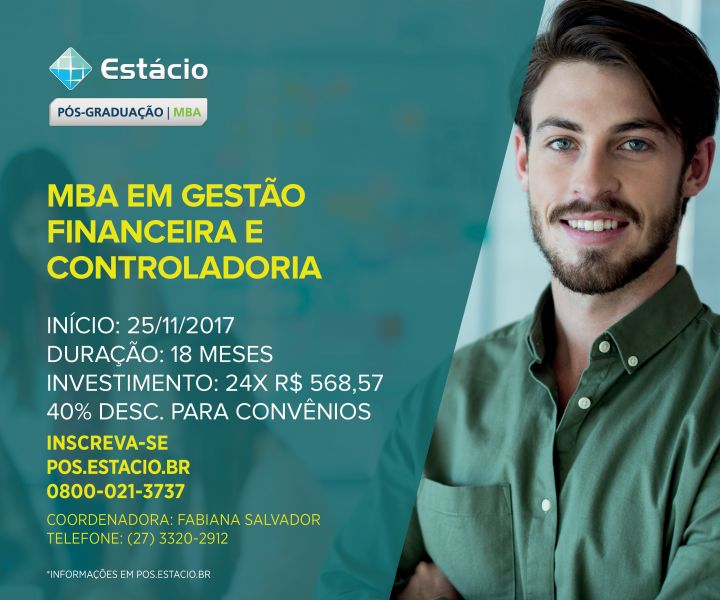 NOVA TURMA ESTÁCIO - MBA EM GESTÃO FINANCEIRA E CONTROLADORIA